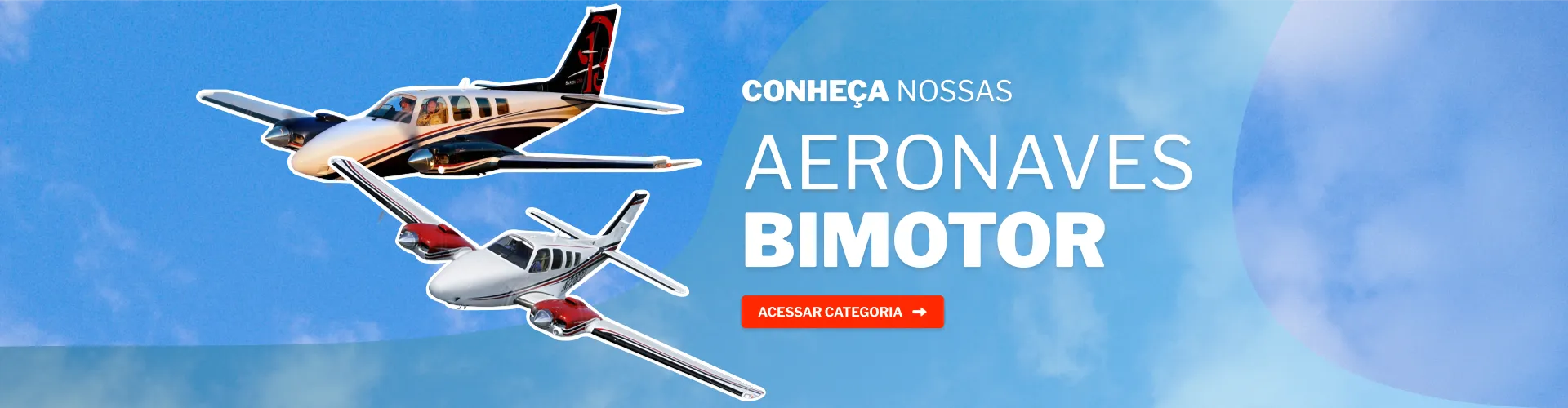 Banner da Compre Aviões aeronaves bimotor